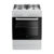 BEKO Cooker FSE62120DW 60 cm, Gas/Electric, White color/black glass